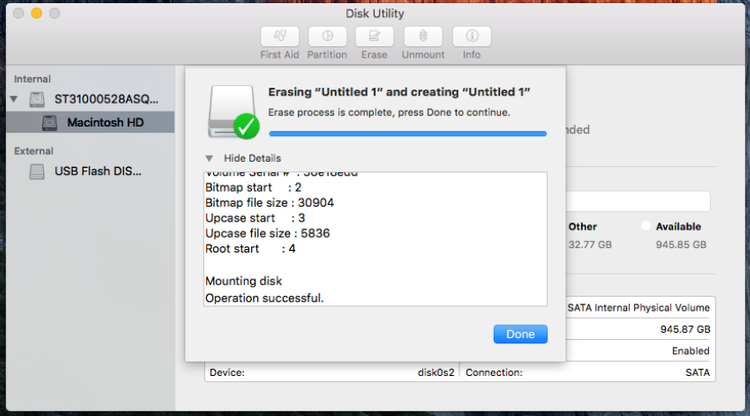 how to reformat usb on mac